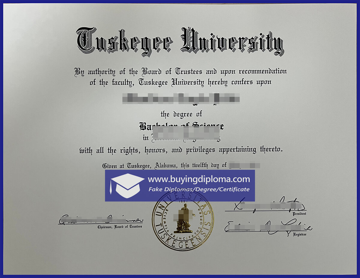 Buy A Fake Tuskegee University Diploma