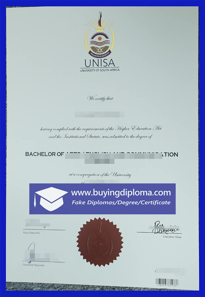 Buy fake UNISA diploma