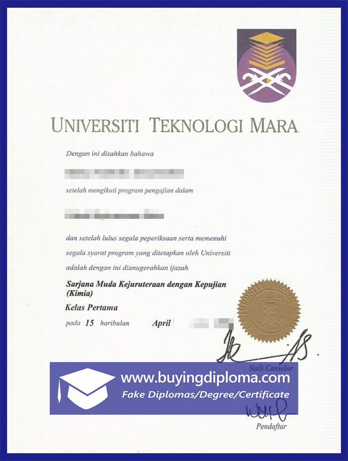 How to buy a real fake Universiti Teknologi MARA diploma