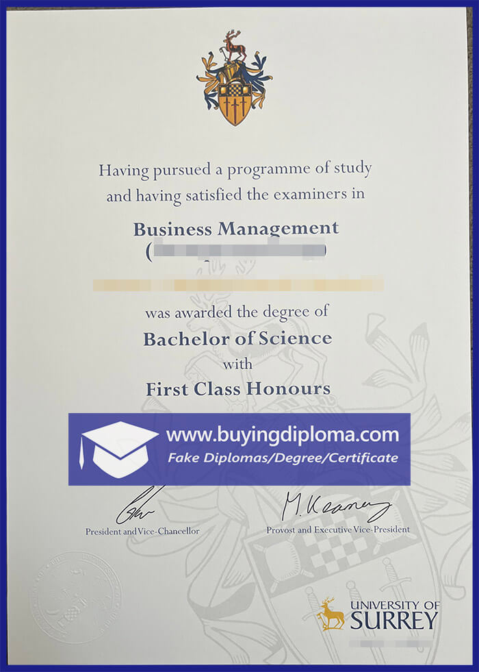 Safely buy a fake University of Surrey diploma