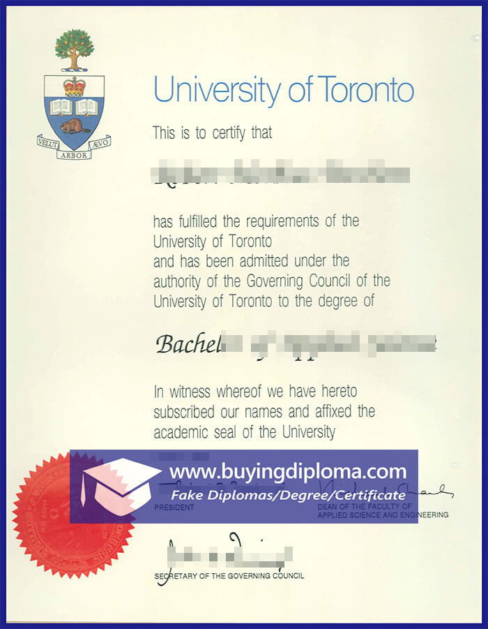 Easy to buy a University of Toronto certificate