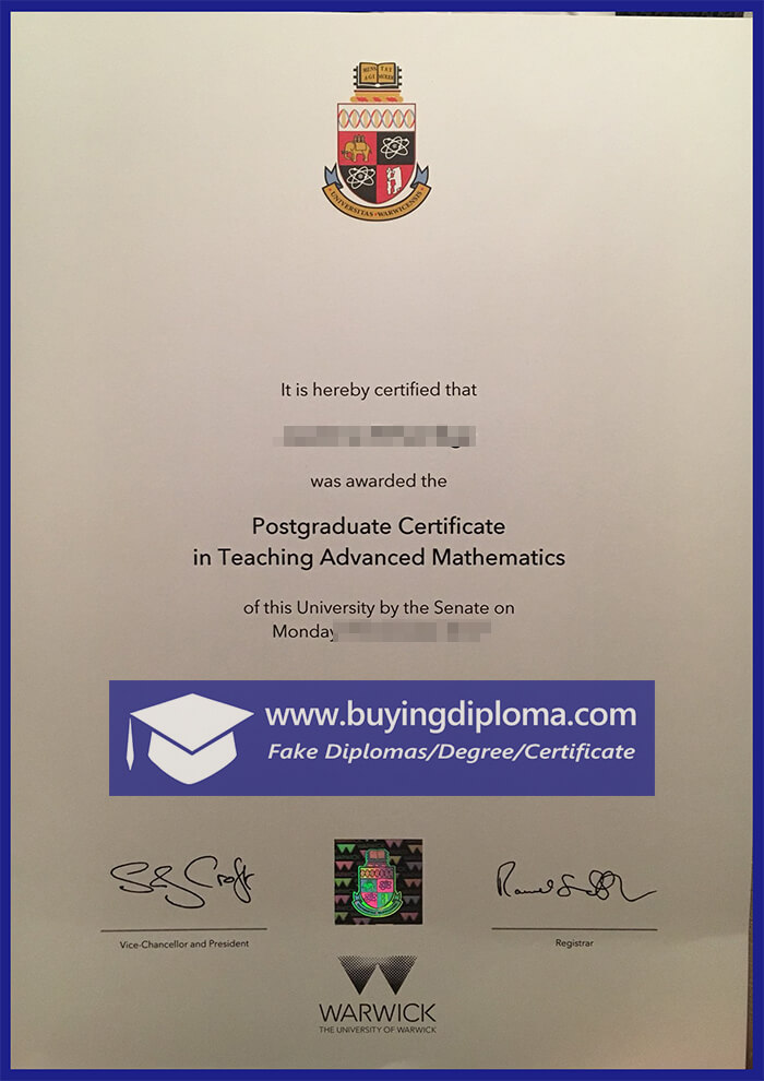 Time to buy a fake University of Warwick certificate