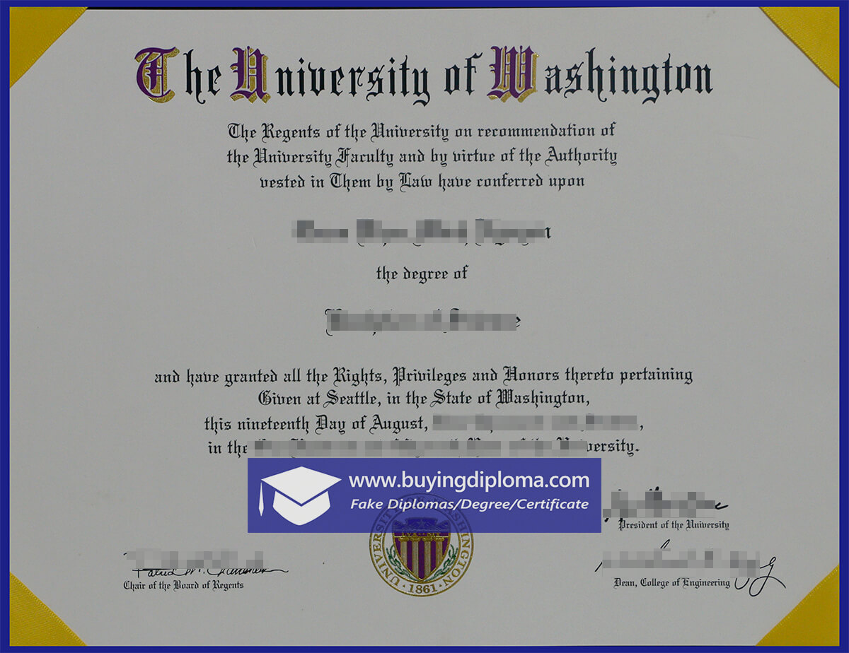 Purchase a fake University of Washington diploma