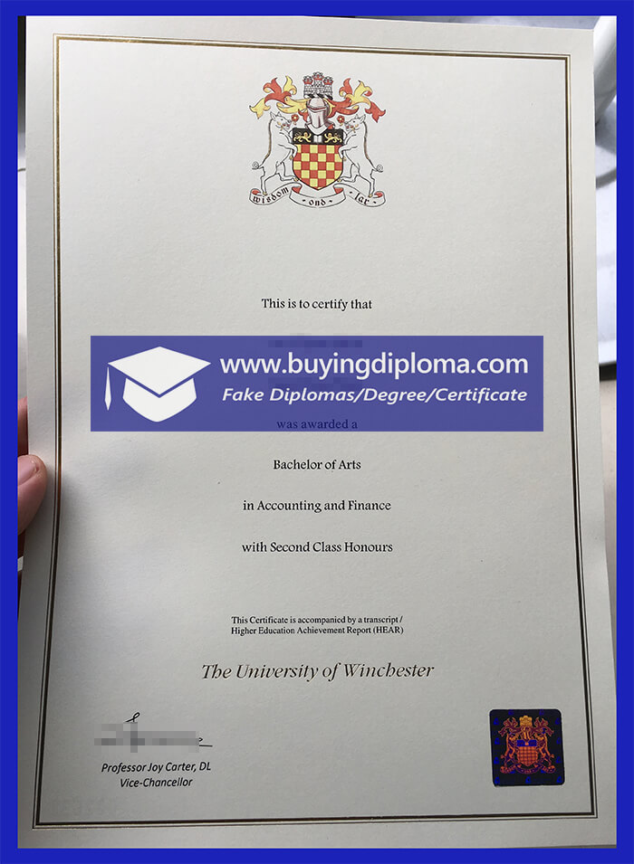 How to order a fake University of Winchester diploma
