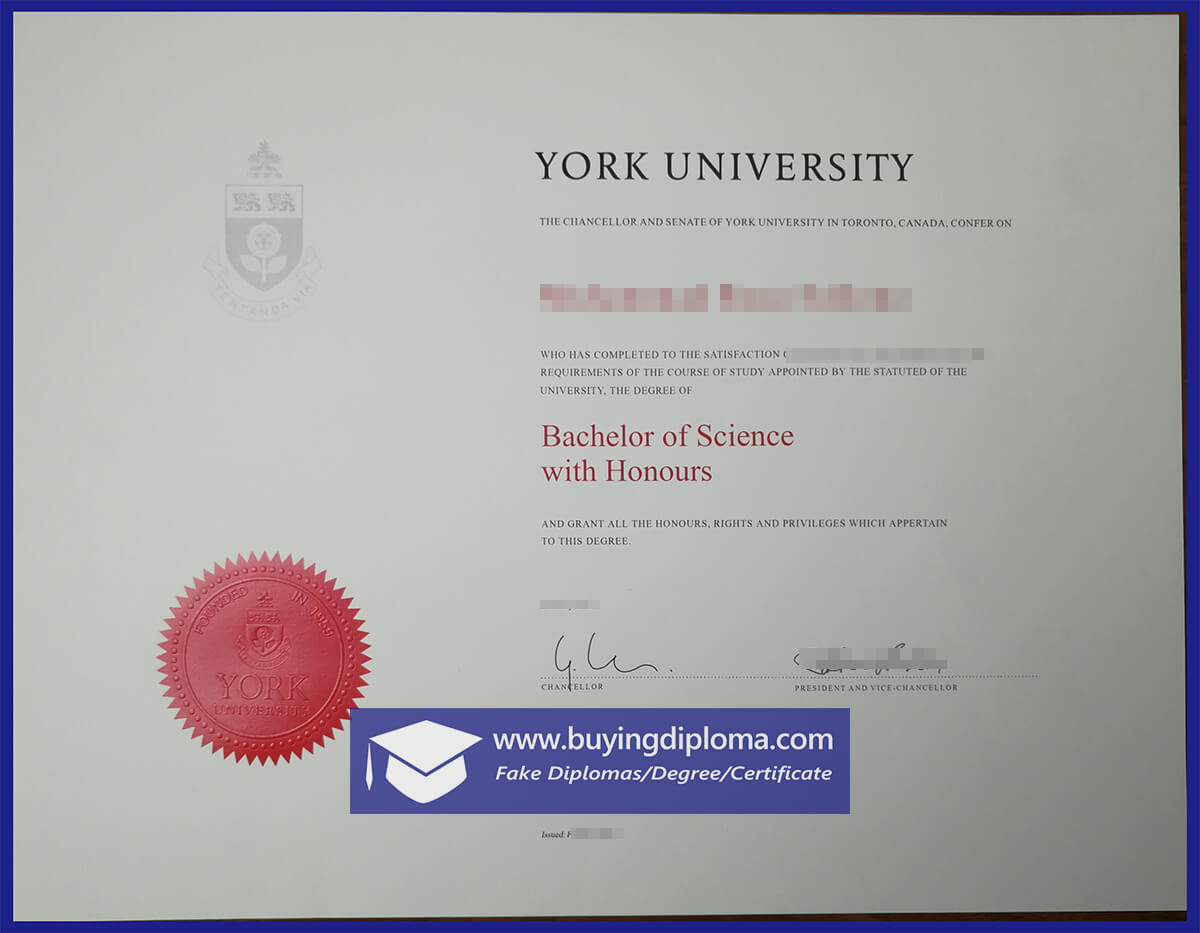 Buy an Honorary Doctor of Science Degree from York University