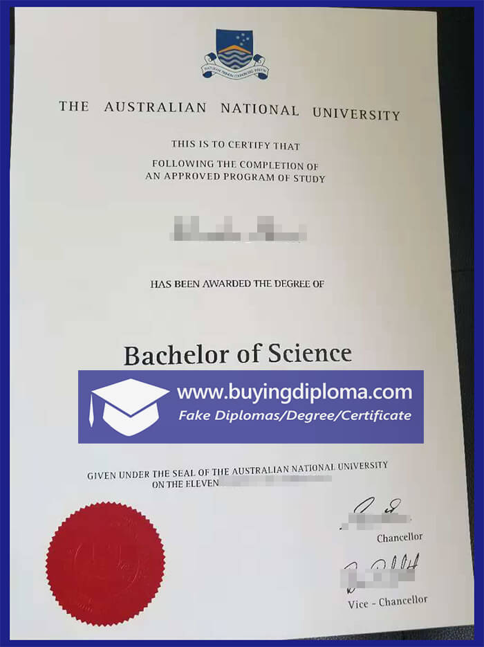 Make a fake Australian National University diploma