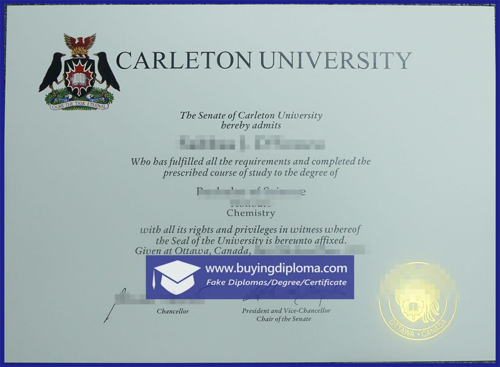 Steps to get a fake Carleton University diploma