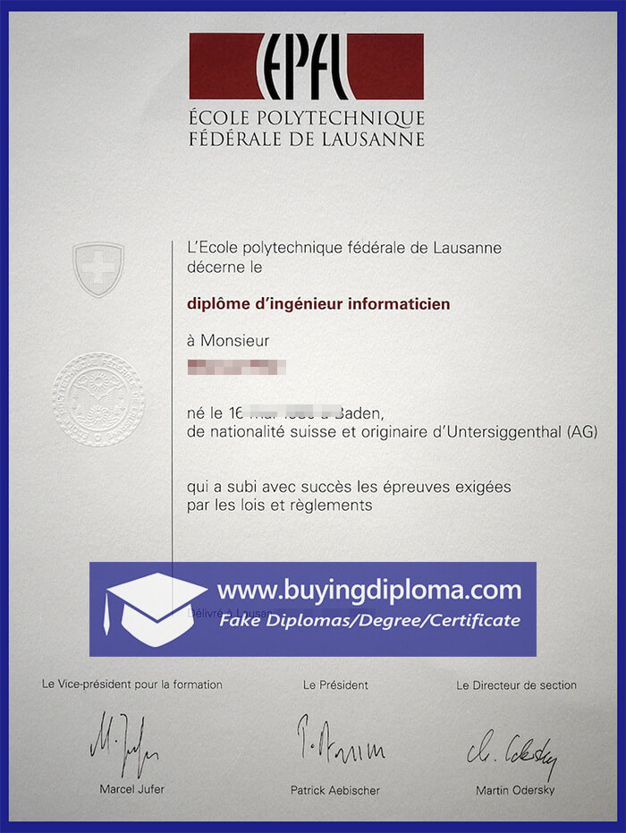 Time to  buying a fake EPFL diploma