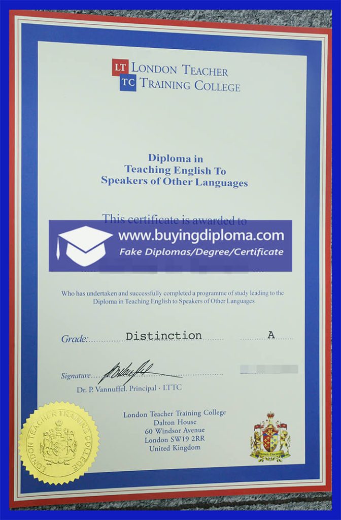 Buy fake LTTC diploma online