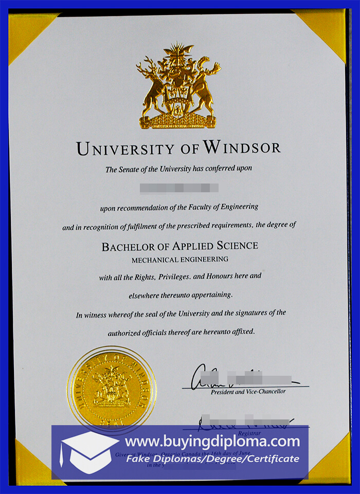 How to copy university of Windsor certificate