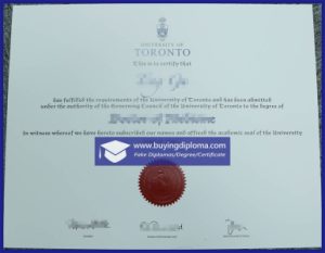 You knew how to buy a University of Toronto certificate