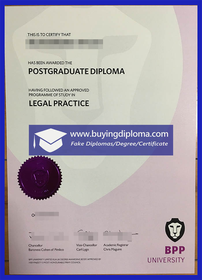  BPP University diploma picture