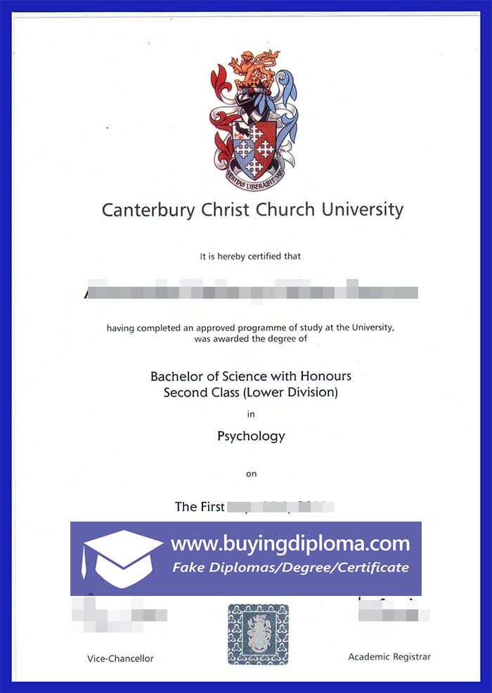 Fake Canterbury Christ Church University degree online