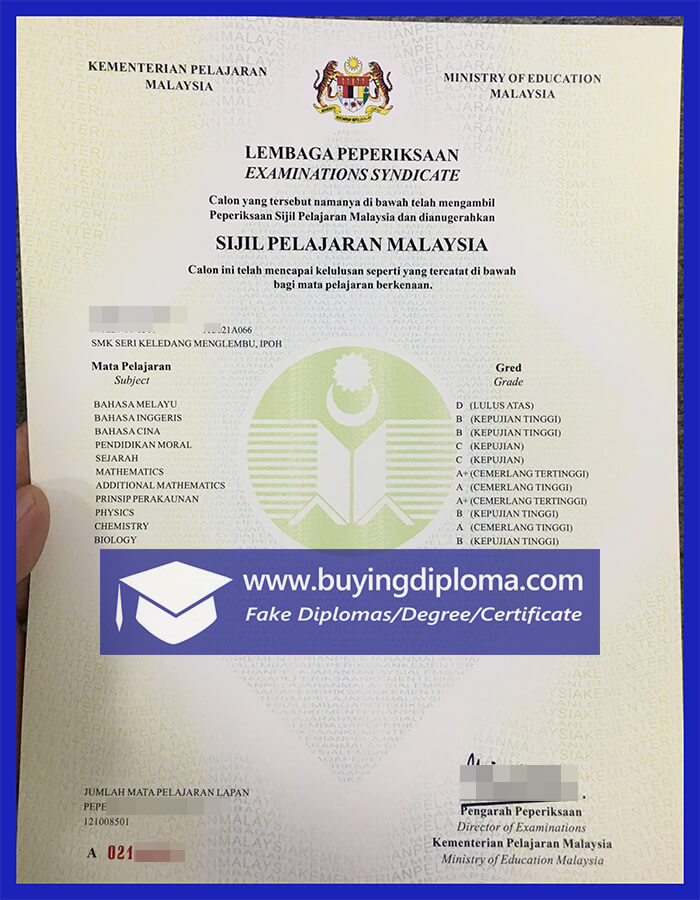 Fake Sijil Pelajaran Malaysia diploma online