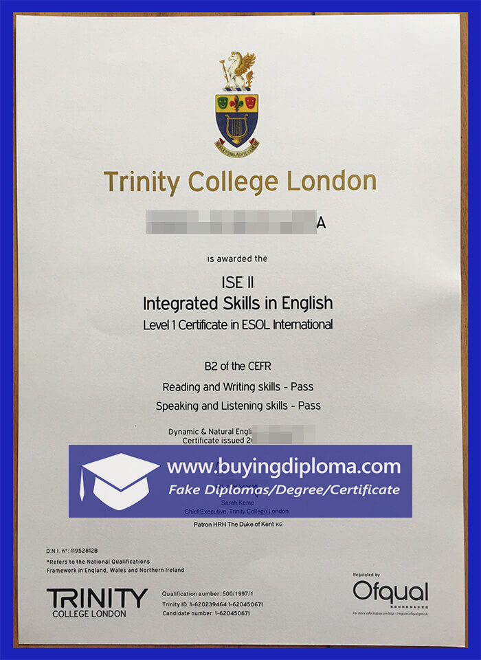 Trinity College fake diploma