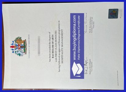 Fake University of Greenwich diploma certificate