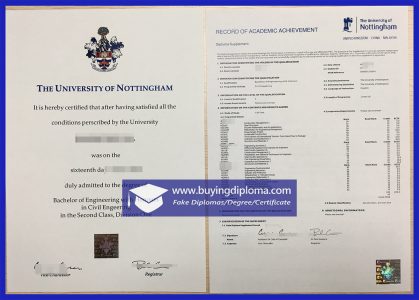 University of Nottingham fake degree