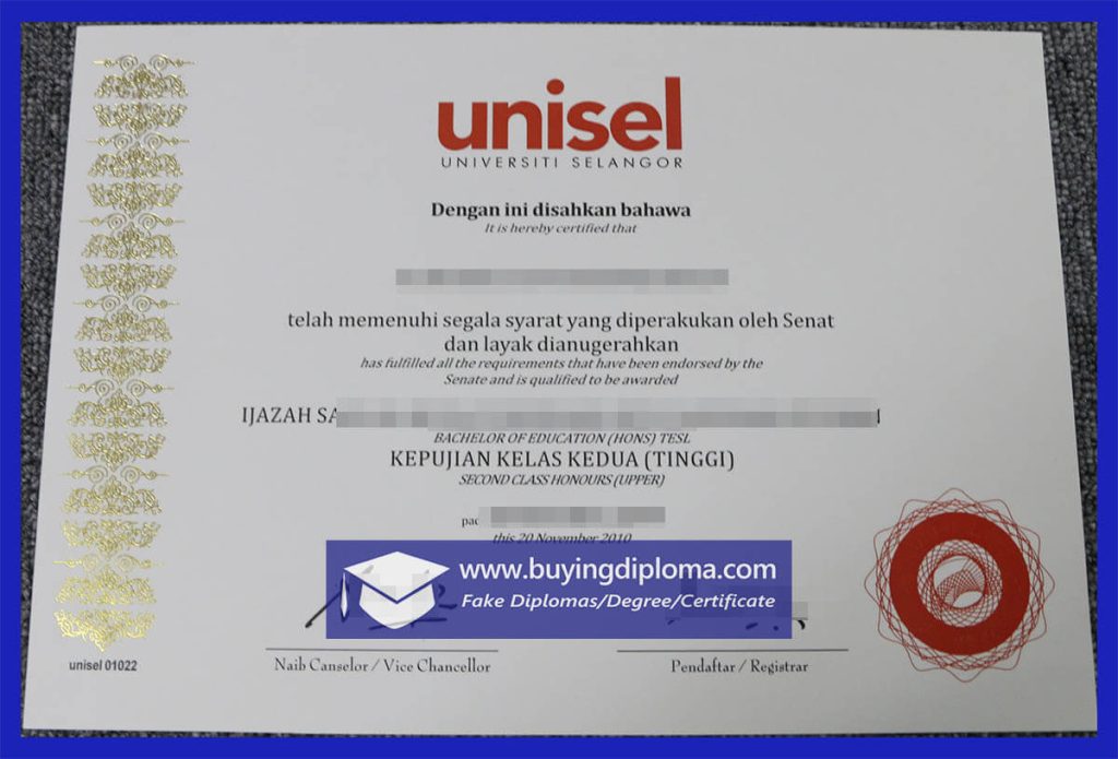 Fake Selangor University diploma
