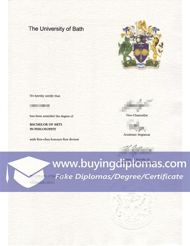 Makers of fake a University of Bath diploma